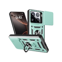 Xiaomi Mi 15 Pro Uyumlu Kılıf Pars Lens Yüzüklü Silikon - Yeşil