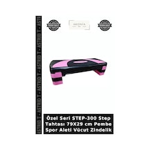 Özel Seri Step-300 Step Tahtası 79x29 Cm Pembe Spor Aleti Vücut Zindelik