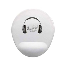 Headphone Oval Bilek Destekli Mouse Pad Mousepad
