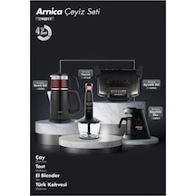 Arnica ST90011 Siyah Eko 4'lü Çeyiz Seti