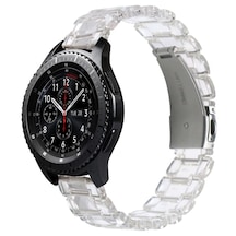 Samsung Galaxy Watch Gear S3 Kordon 22Mm Şeffaf Baklalı Kordon