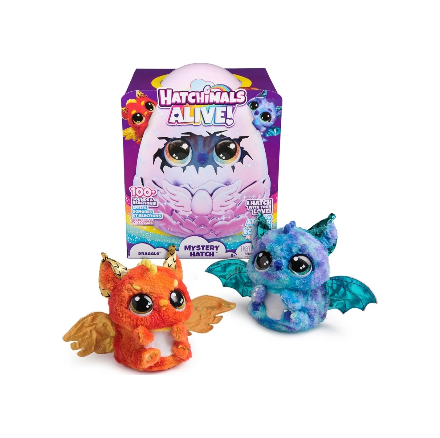 Hatchimals Peluş Simli Draggle Çok Renkli
