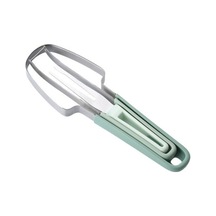 Yeşil 3-ın-1 Karpuz Kesici Set Paslanmaz Çelik Meyve Bıçağı Çatal Kavun Balye Kepçe Gıda Sınıfı Korozyona Dayanıklı Kullanımı Kolay Mutfak Aracı