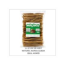 Ayrex 100 Lü Naturel Burgu Ödül Çubuğu Ve Çiğneme Kemiği 11-12cm