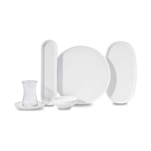 Korkmaz A8700-1 Luna Collection 25 Parça Porselen Kahvaltı Takımı Beyaz