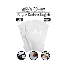 Karbon Kağıdı A4 Beyaz 10 Adet 21x29,7 Cm Transfer Kağıdı Kopya Kağıdı Renkli Karbon Kağıdı Ahşap Seramik Metal Cam