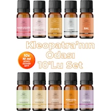 Kleopatra Nın Odası Esansiyel Uçucu Koku Yağı Buhurdanlık Yağı Difüzör Esansı 10'lu Set 10x10ml Karışık