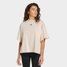 Adidas Studio Boyfriend Kadın Bej Tişört Ku6079 Krem