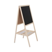 35x50 Cm Eko Ahşap Ayaklı Çatı Tipi Yazı Tahtası Siyah-pan299s