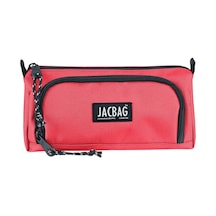 Jacbag Prime Xl-lastik Ayraçlı İki Bölmeli Kalem Kutusu Prime Xl-mercan renkli