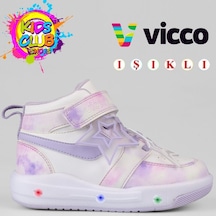 Vicco Yenni Phylon Kauçuk Taban Ortopedik Işıklı Çocuk Bot Lila