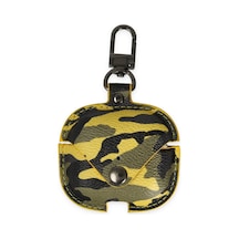 Airpods 3 3.nesil Çanta Kamuflaj Deri Kılıf - Sarı