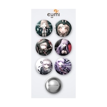 Danganronpa Chiaki Nanami Ve Kyoko Kirigiri 6'lı Metal Rozet Seti 58mm İğneli Buton Çanta Yaka Rozeti Çok Renkli