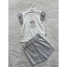 Şortlu İkili Takım Gri