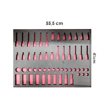Dorf 55 Parça Lokma Seti Havalı Yıldız Torx Boş Eva Seti Takım Içeriği 55,5cm X 41cm