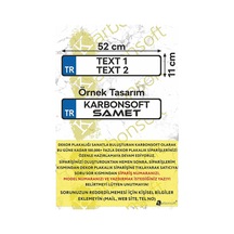 Karbonsoft Kişiye Özel Ahşap Dekor Plaka, Araba Plaka, Isimli Plaka, Cam Önü Plakası, Aksesuar Plaka Karbonnm500