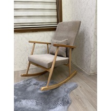 Asedia Trend Naturel Bej Sallanan Sandalye