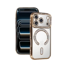 Newface Apple İphone 17 Pro Max Joke Simli Magneticsafe Kılıf - Gold Altın