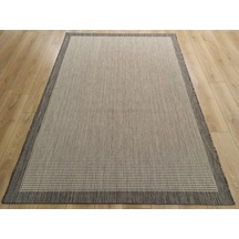 Çam Halı Sisal 9313 Gri / Beyaz Bordürlü Jüt Sisal Kilim - 200x300