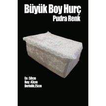 Çeyizlik Büyük Tek Hurç Çiçekli, Kadife Tek Hurç Çeyizlik Dantelli Hurç, Pudra Büyük Boy Hurç Çok Renkli