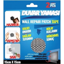 Duvar Yaması Tesisat Ve Soba Borusu Delikleri İçin Kalıcı Onarım 15cmx15cm-2adet