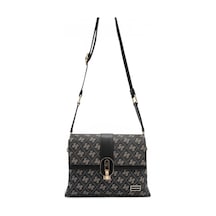 Silver & Polo Silver Polo Füme - Siyah Monogram Kadın Çapraz Çanta Sp1287