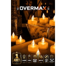 Premium Led Tealight Mum Sıcak Beyaz Işık Gerçek Mum Görünümü 1 Adet 1'li Led - 893628512 1'li Led