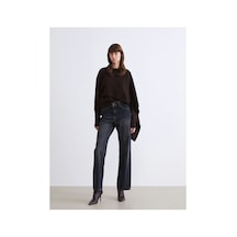 LC Waikiki Alıta Cıty Farkıyla Lcw Jeans İndigo Denim Düz Wideleg Yüksek Bel Geniş Paça Kadın Jean Pantolon İndigo - 925402819 İndigo