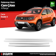 S-Dizayn Dacia Duster Krom Cam Çıtası 4 Prç. 2018 Üzeri