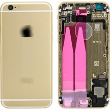 Apple Uyumlu iPhone 6S Plus Dolu Kasa Gold (Altın Renk) Şarj Soketi+On Off Flex+Ses Flex Üstünde