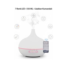 Wearfitpro 550 Ml Ultrasonik Aroma Difüzör 7 Renk Led Işıklı Uzaktan Kumandalı Hava Nemlendirici Gece Lambası