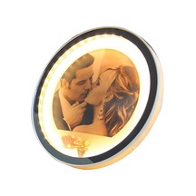 Ayna Led Li Çerçeve Led Işıklı Yuvarlak Fotoğraf Çerçevesi