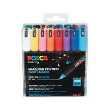 Uni-ball Posca 0.7 Su Bazlı Boyama Markörü 16 Lı