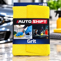 Grit Mikrofiber Kurulama Bezi 40x40 Cm Araç Kurutma, Parlatma Ve Detaylı Temizlik Bezi Sarı Renk