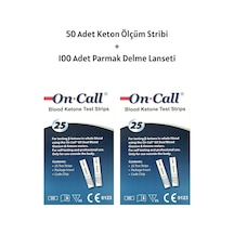 On Call GK Dual Keton Ölçüm Stribi 50 Test + 100 Adet Lanset