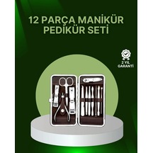 Mey İthalat 12 Parçalık Özel Deri Çantalı Kişisel Bakım Seti