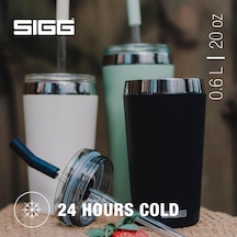 Yalıtımlı Bardak Travel Mug Helia Peaceful Black Tekrar Kullanılabilir Cam Pipet Ve Temizlik Fırçası İle Sızdırmaz Bpa İçermez 18/8 Paslanmaz Çelik Siyah 0,6 L Çok Renkli