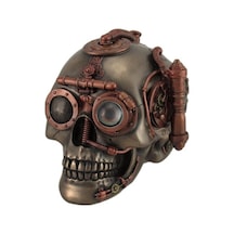 Veronese Design Gizli Çekmece Takı Kutulu Steampunk Kafatası