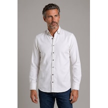 Bisse Bej Regular Fit Cepsiz Uzun Paşa Yaka Gömlek Gmoks261032 C07
