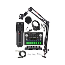 Lastvoice Bm800 Live Plus Head Set Efektli Ses Kartı Mikrofon Kulaklık Stand Kayıt Canlı Yayın Pc Ve Telefon