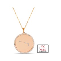Kuyumcudukkanı Zirkontaşlı"koç Burcu"kolye-33019-arıes-r Rose Gold
