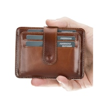 Toyigoo Çok Bölmeli Slim Deri Kartlık Blw019 Rst2ef Taba Çok Renkli
