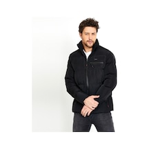 Slazenger ZOMBIE I Erkek Şişme Siyah Mont & Kaban