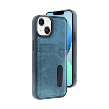 Newface - 381 - Apple İphone Uyumlu 14 Kılıf Sara Kartvizitli Deri Kılıf - Aconcept - - Lacivert