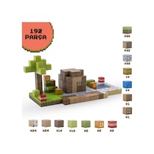 Creative World Manyetik Yapı Blokları Seti 192 Parça / Zekâ Geliştirici Bloklar Seti -jm807