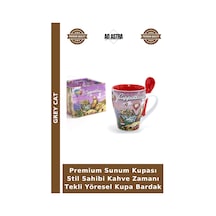 Premium Sunum Kupası Stil Sahibi Kahve Zamanı Tekli Yöresel Kupa Bardak Çok Renkli