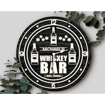 Bk Gift Barlara Özel Dekoratif Siyah Ahşap Duvar Saati 35cm-15 , Bar Duvar Saati , Cafe Duvar Saati , Özel Ahşap Saat Kobitmeyen138345 Bk Gift