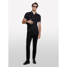 Sisley Slim Fit Vintage Efekt Chino Pantolon Erkek Siyah Pantolon - 325a4dm6sf02y