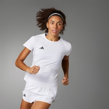 Whıte Adidas Kadın Koşu - Yürüyüş T-shirt Adizero E Tee In1173 Beyaz