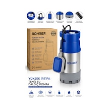 Böhrer Ba011466 Yüksek İrtifa Temiz Su Dalgıç Pompa-40m Dik 7 Ton 400m Yatay-bakır Sargılı-1.5 Hp Ba011465
